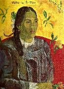 Paul Gauguin vahine med gardenia Spain oil painting artist